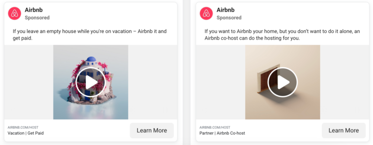 Airbnb Facebook Ads