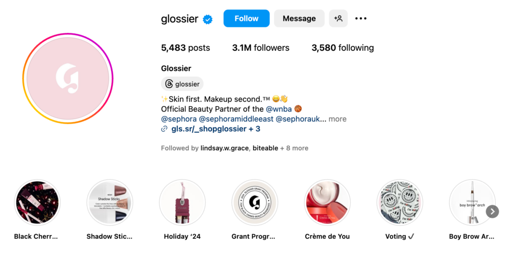 Instagram Guide - Glossier