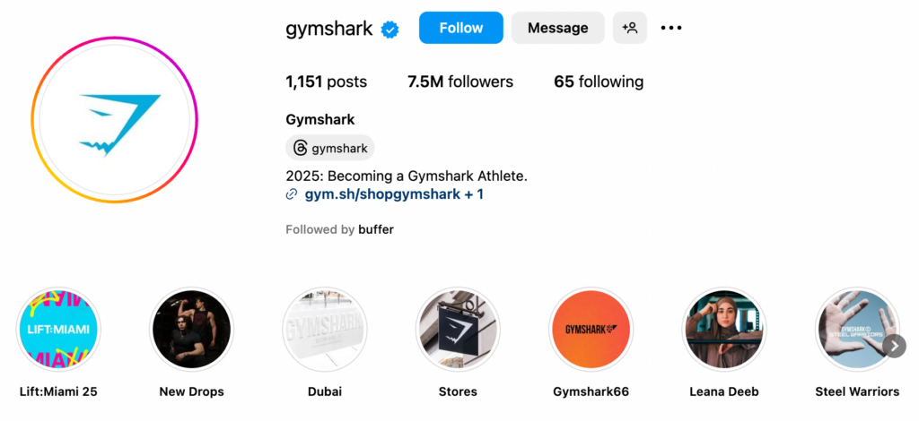 Instagram Guide - Gymshark