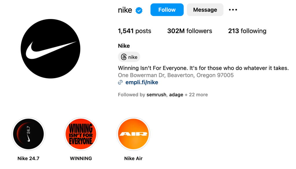 Instagram Guide - Nike