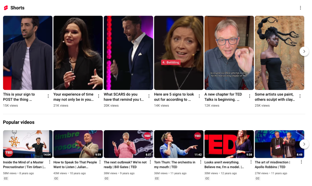 TedTalks YouTube